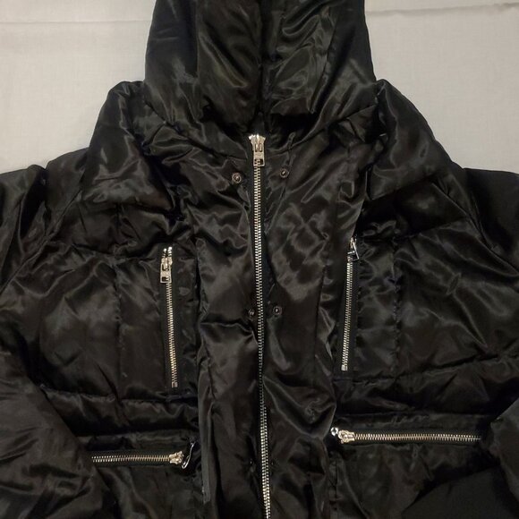 OROLAY Thickened Duck Down Jacket Womens Small Black Puffer Coat w/ Hood $140 - Picture 2 of 9
